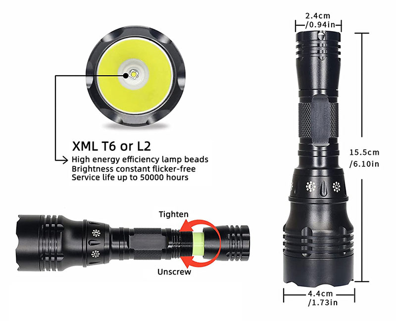 Diving Lamp Portable 10W T6 L2 - Fish Finder Charger ulasan dan harga
